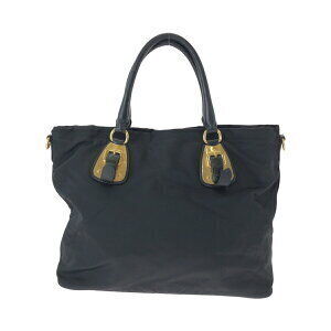 Prada shoulder tote bag black nylon logo Tessuto